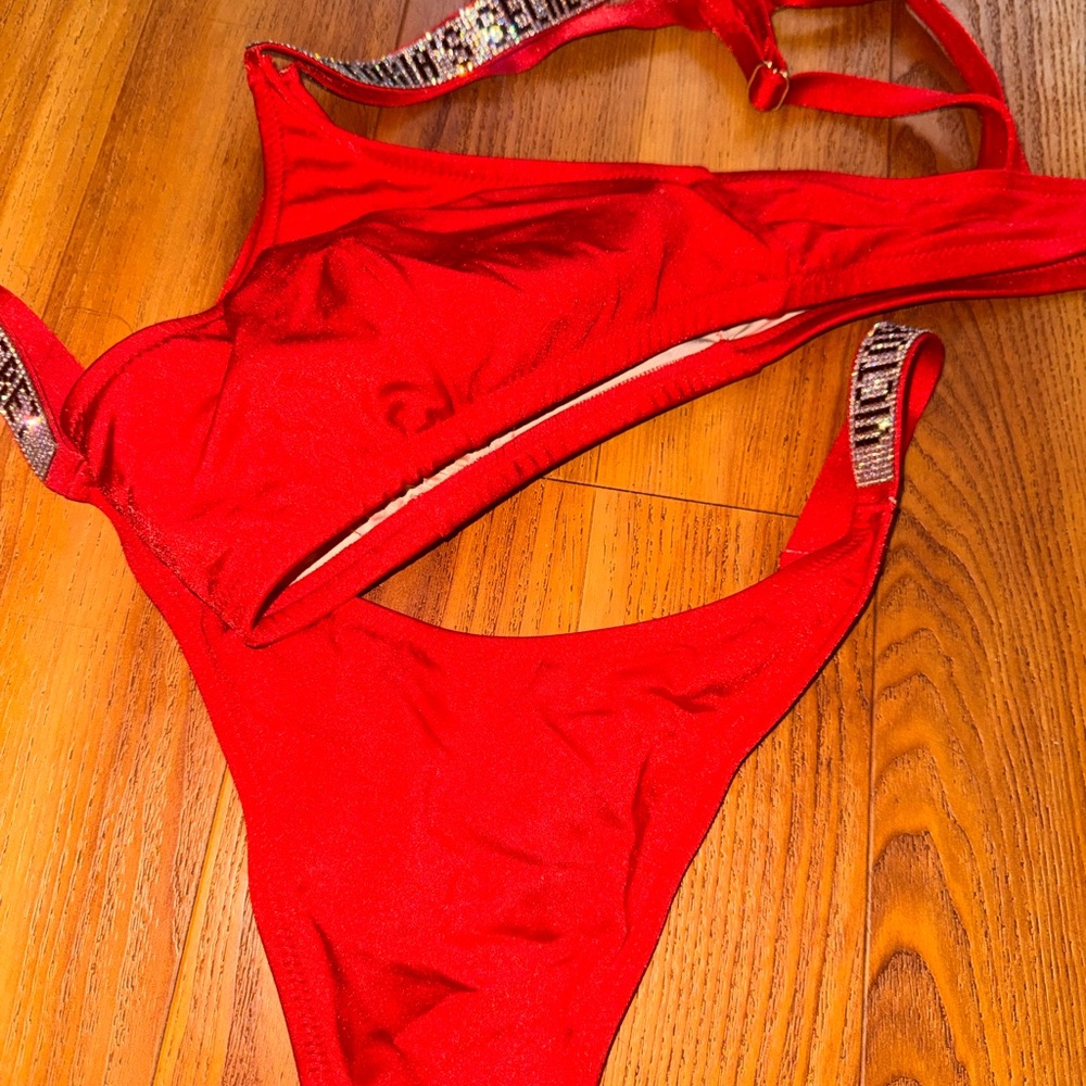 Victoria's Secret Red Satin Fabric
